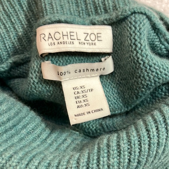 Rachel Zoe green cable knit cashmere sweater - Picture 5 of 7